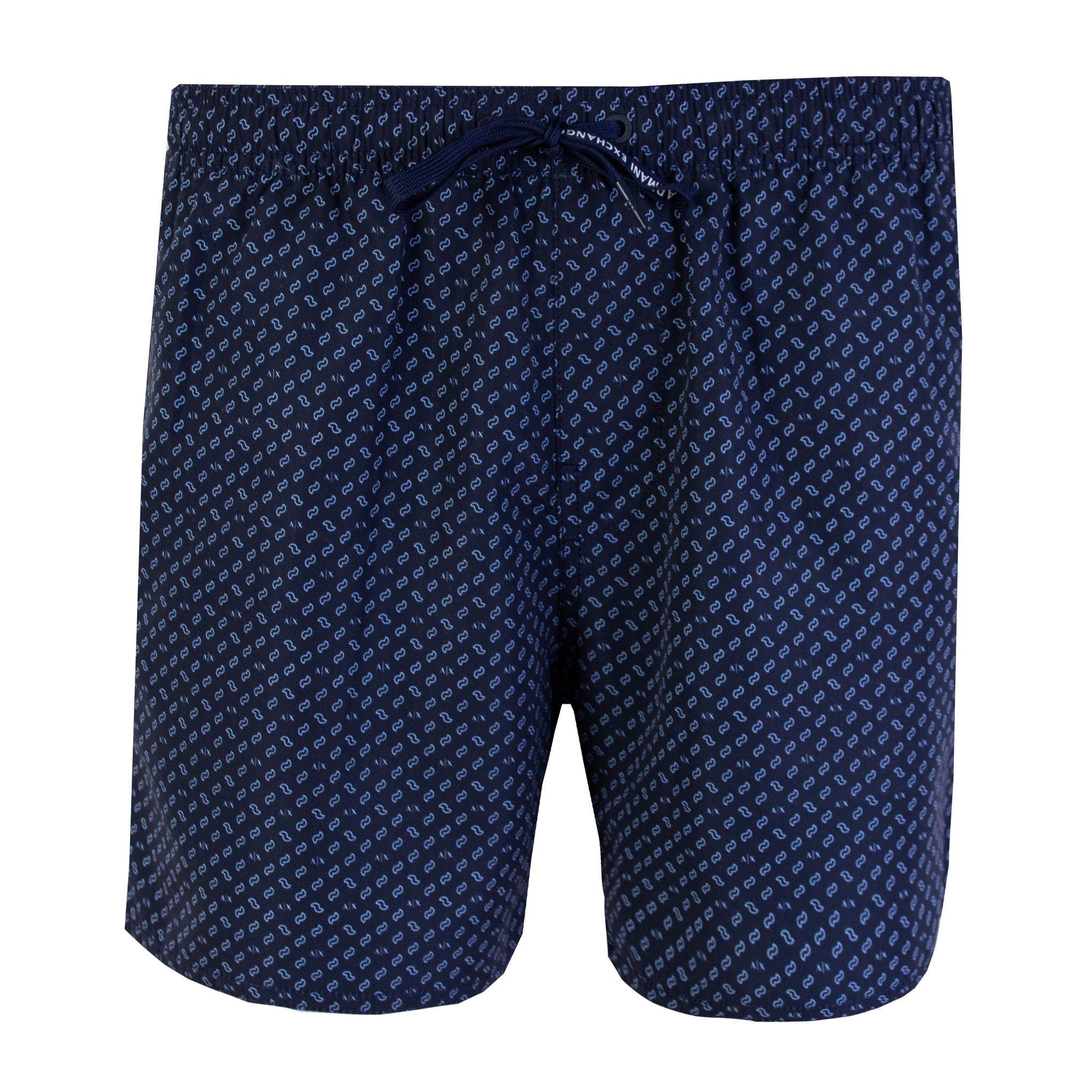 Blue Micro Print Swim Shorts - it48-m