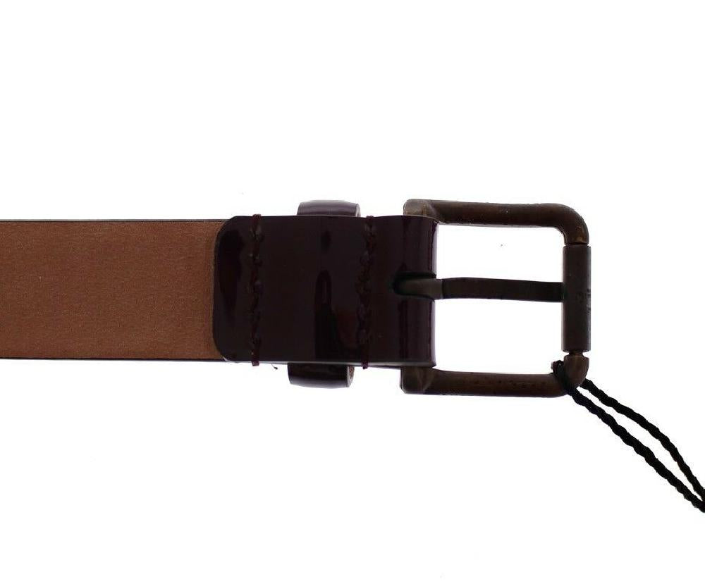 Purple Leather Logo Cintura Gürtel Belt - 75-cm-30-inches