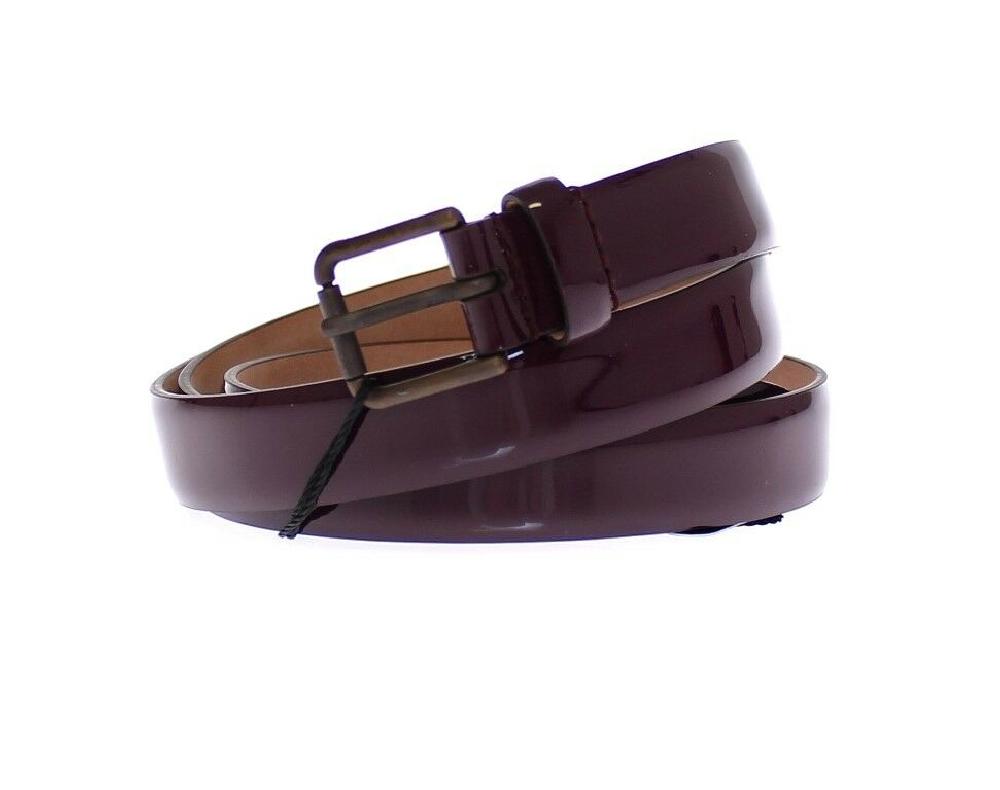 Purple Leather Logo Cintura Gürtel Belt - 85-cm-34-inches