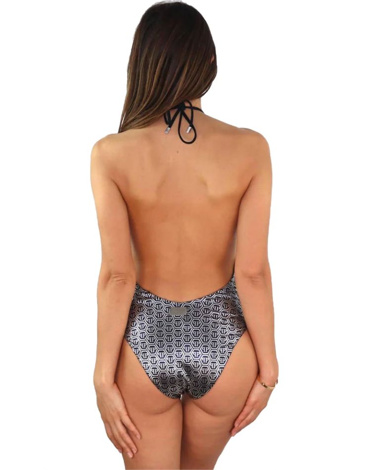 Black Polyester Swimwear - xs