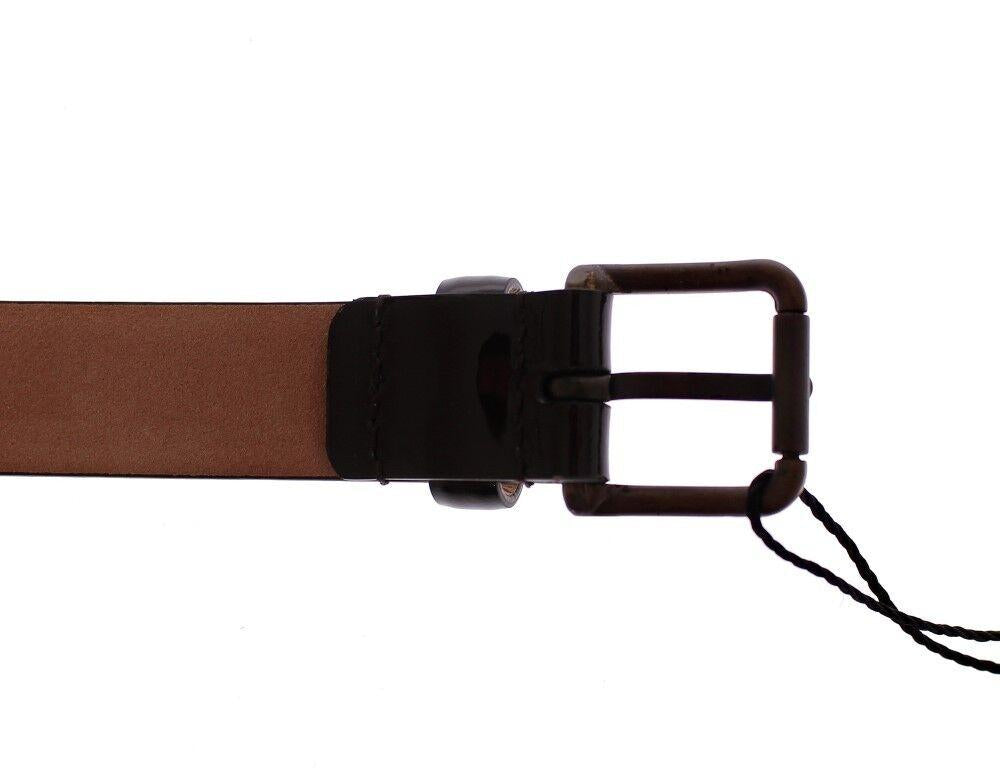 Brown Leather Logo Belt Cintura Belt - 75-cm-30-inches