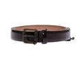 Brown Leather Logo Belt Cintura Belt - 90-cm-36-inches