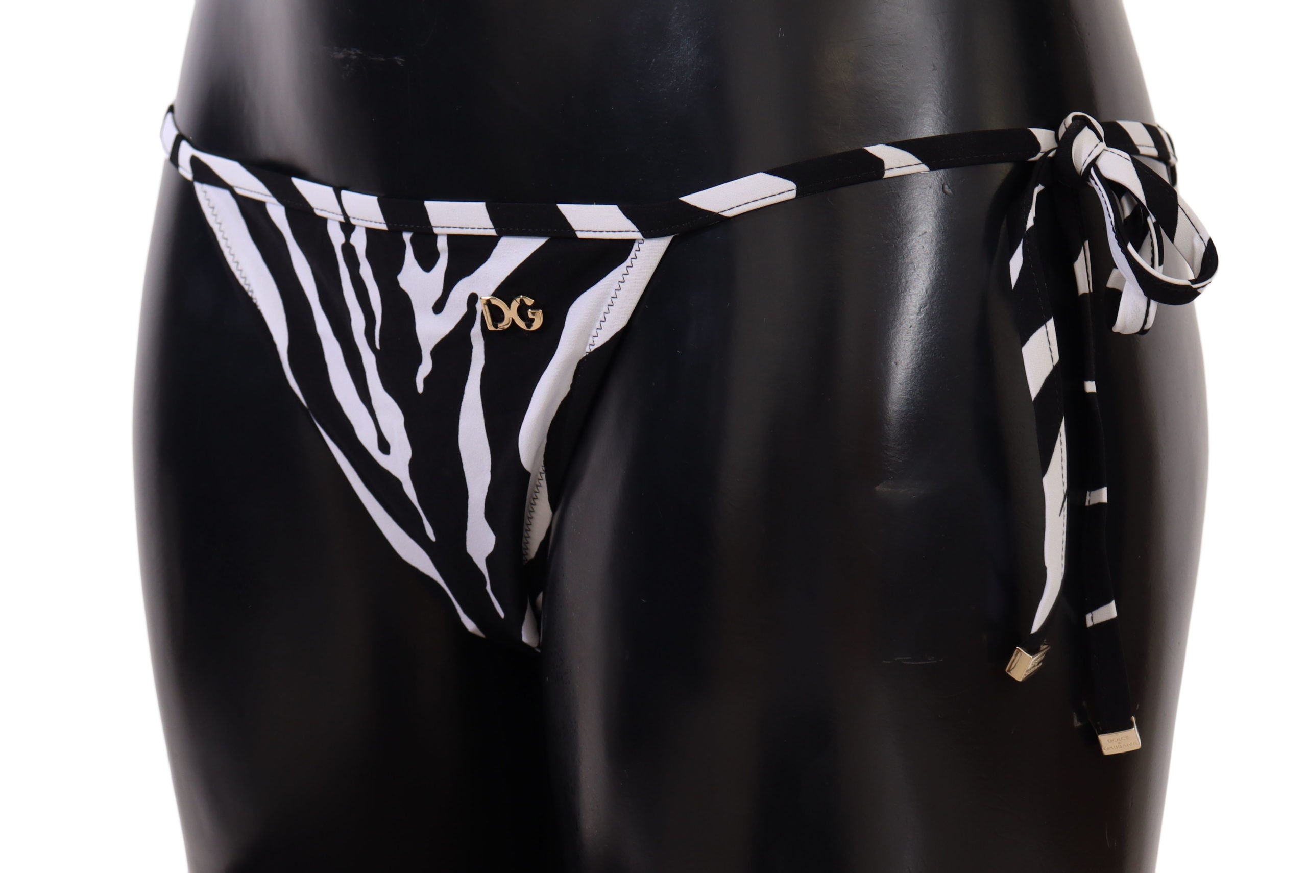 Black White Zebra Swimsuit Bikini Bottom Swimwear - it4-l