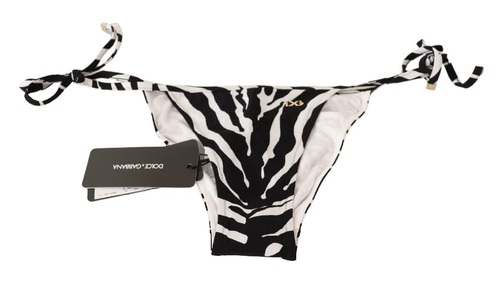 Black White Zebra Swimsuit Bikini Bottom Swimwear - it4-l