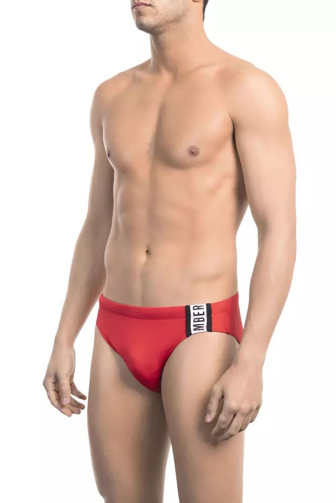 Red Polyamide Swimwear - xl