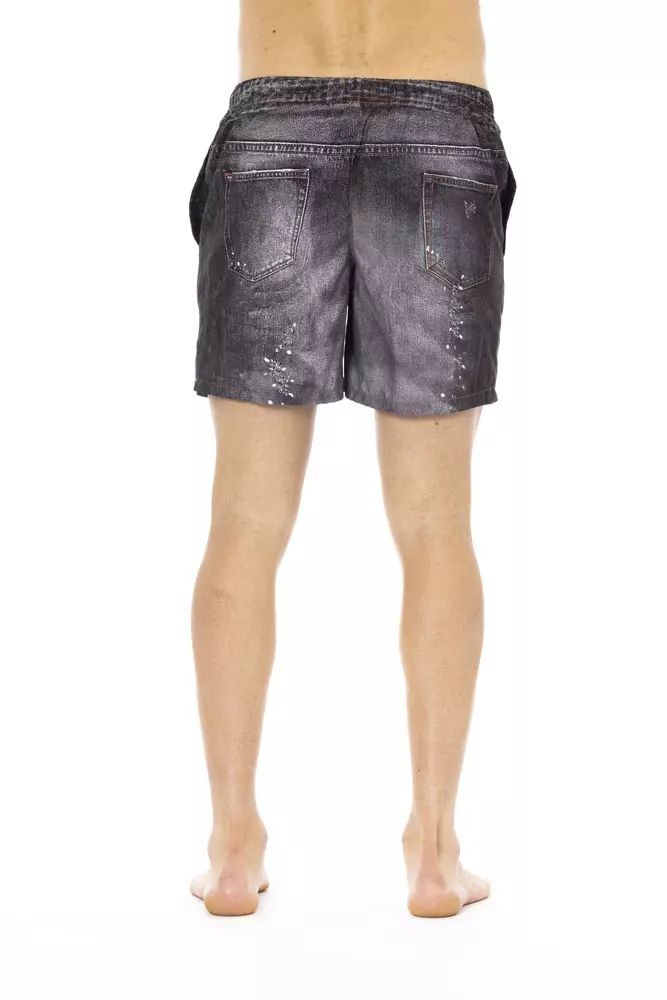 Black Polyester Swimwear - xl