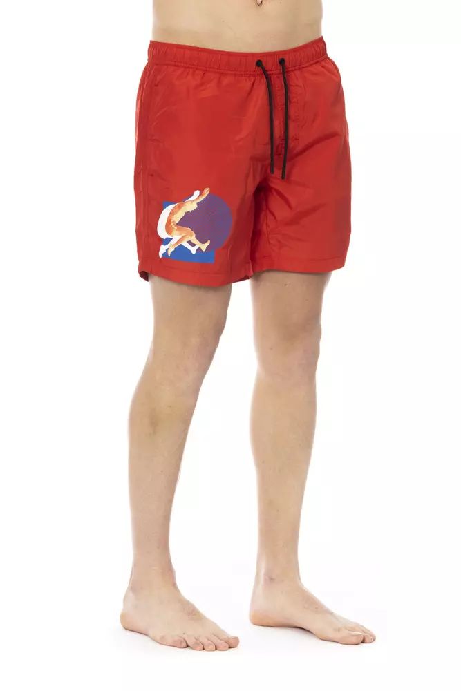 Red Polyester Swimwear - m