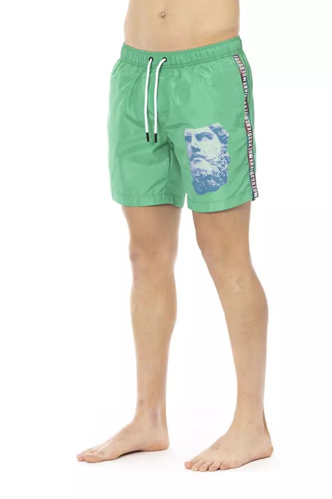 Green Polyester Swimwear - s