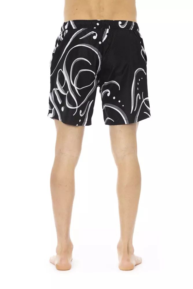 Black Polyester Swimwear - l