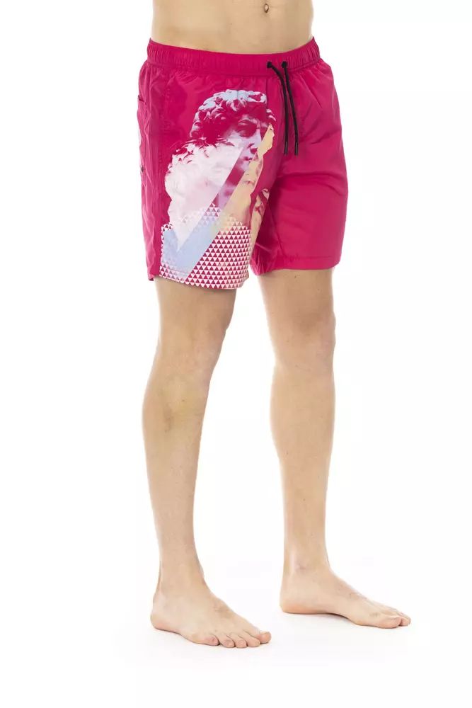 Fuchsia Polyester Swimwear - l