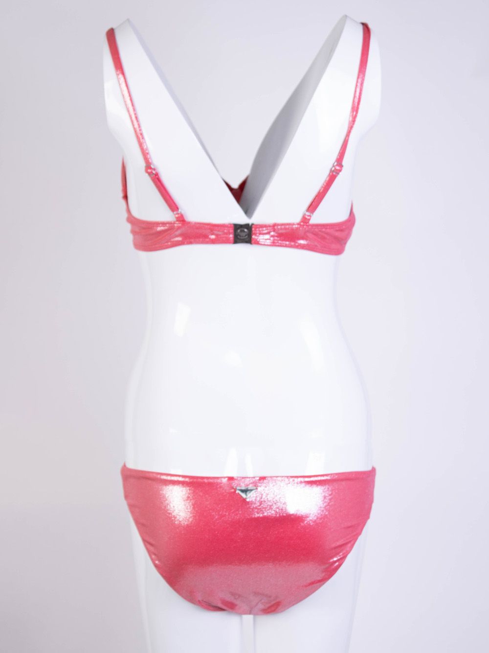 Pink Lurex Underwire Triangle Bikini - s-40