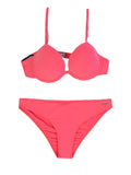 Underwire Bikini Triangle Bikini In Fuxia - s-40