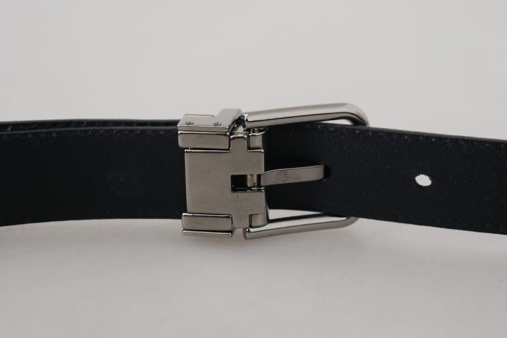 Blue Calf Leather Silver Tone Metal Buckle Belt - 80-cm-32-inches