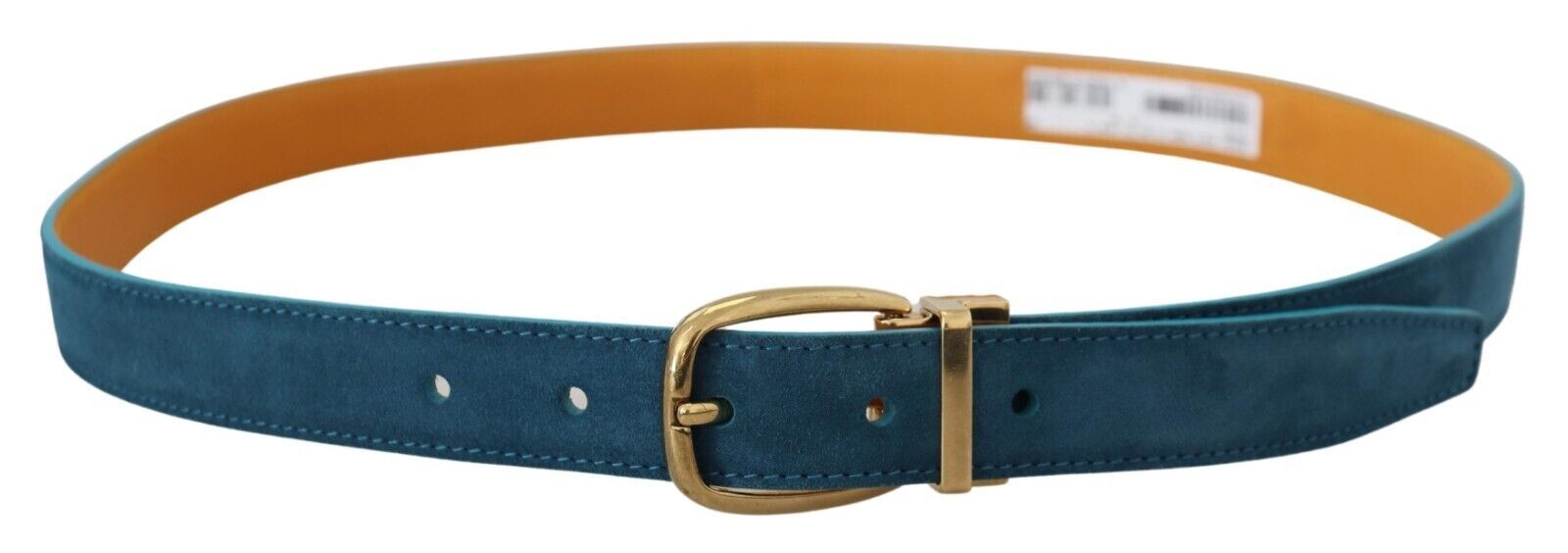 Blue Velvet Leather Silver DG Metal Buckle Belt - 90-cm-36-inches