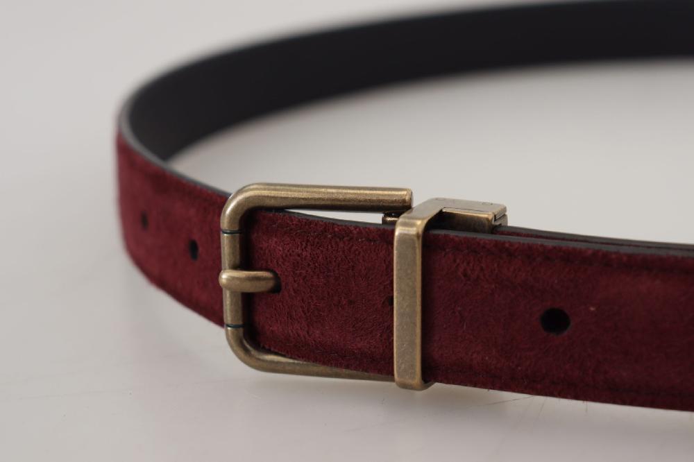 Brown Calf Leather Antique Metal Buckle Men - 90-cm-36-inches