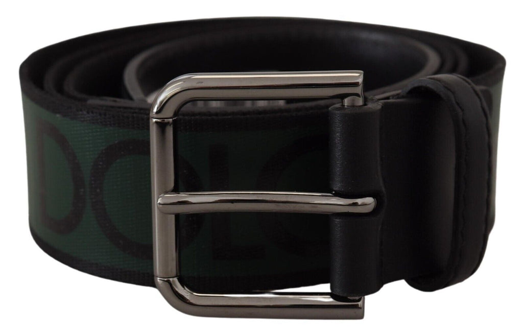 Green Print Cintura Silver Metal Buckle Belt - 90-cm-36-inches