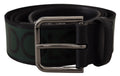Green Print Cintura Silver Metal Buckle Belt - 90-cm-36-inches