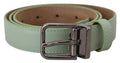 Mint Green Leather Silver Tone Metal Buckle - 90-cm-36-inches