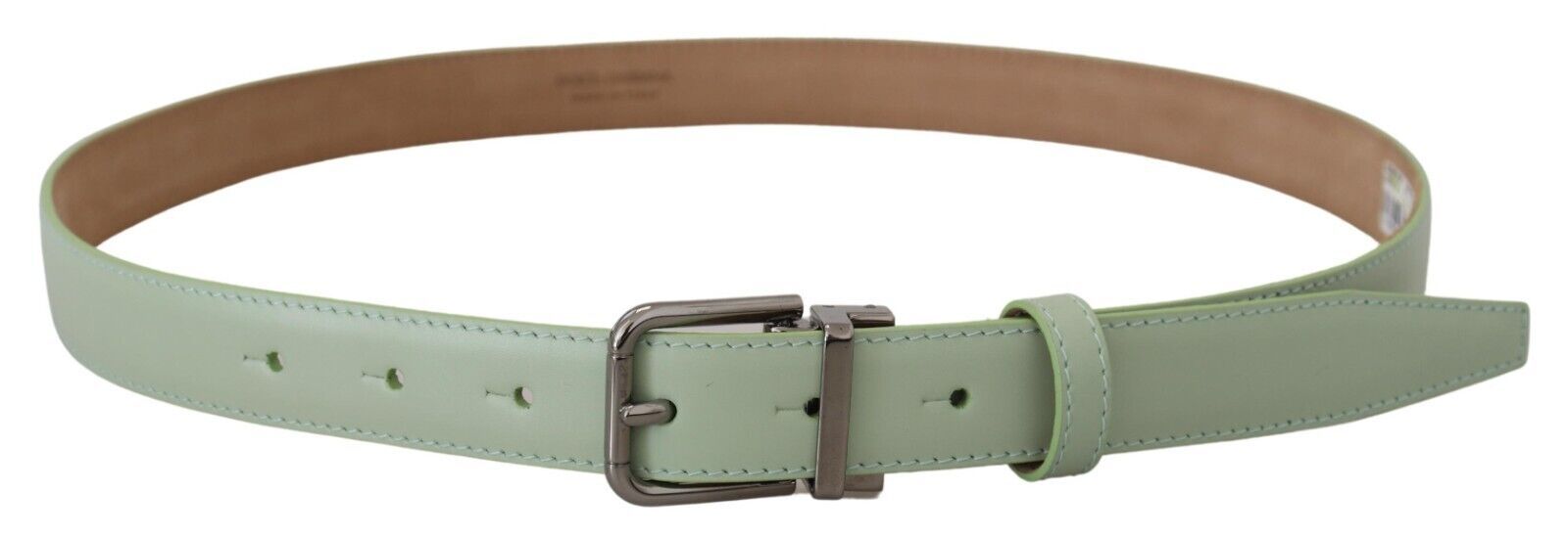 Mint Green Leather Silver Tone Metal Buckle - 90-cm-36-inches