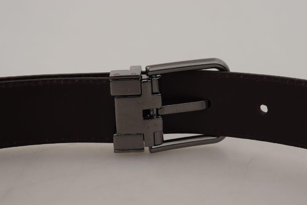 Bronze Leather Silver Tone Metal Buckle Men - 90-cm-36-inches