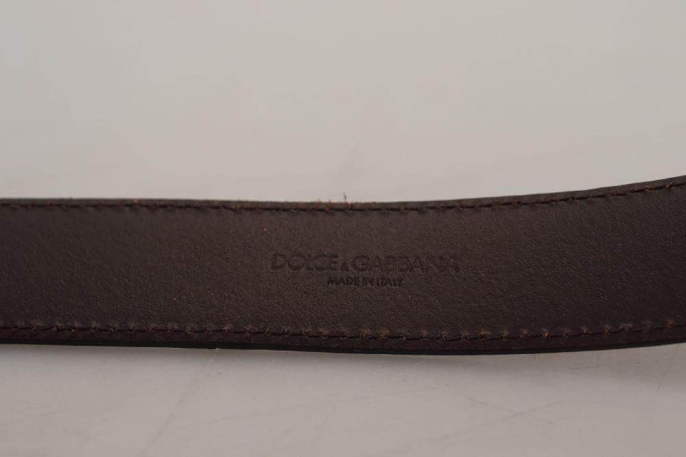 Bronze Leather Silver Tone Metal Buckle Men - 90-cm-36-inches