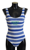 Blue Striped One Piece Women Beachwear Bikini - it2-s