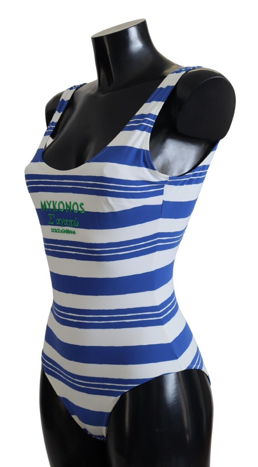 Blue Striped One Piece Women Beachwear Bikini - it2-s