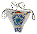 Multicolor Side Tie Bottom Swimwear Bikini - it5-xl