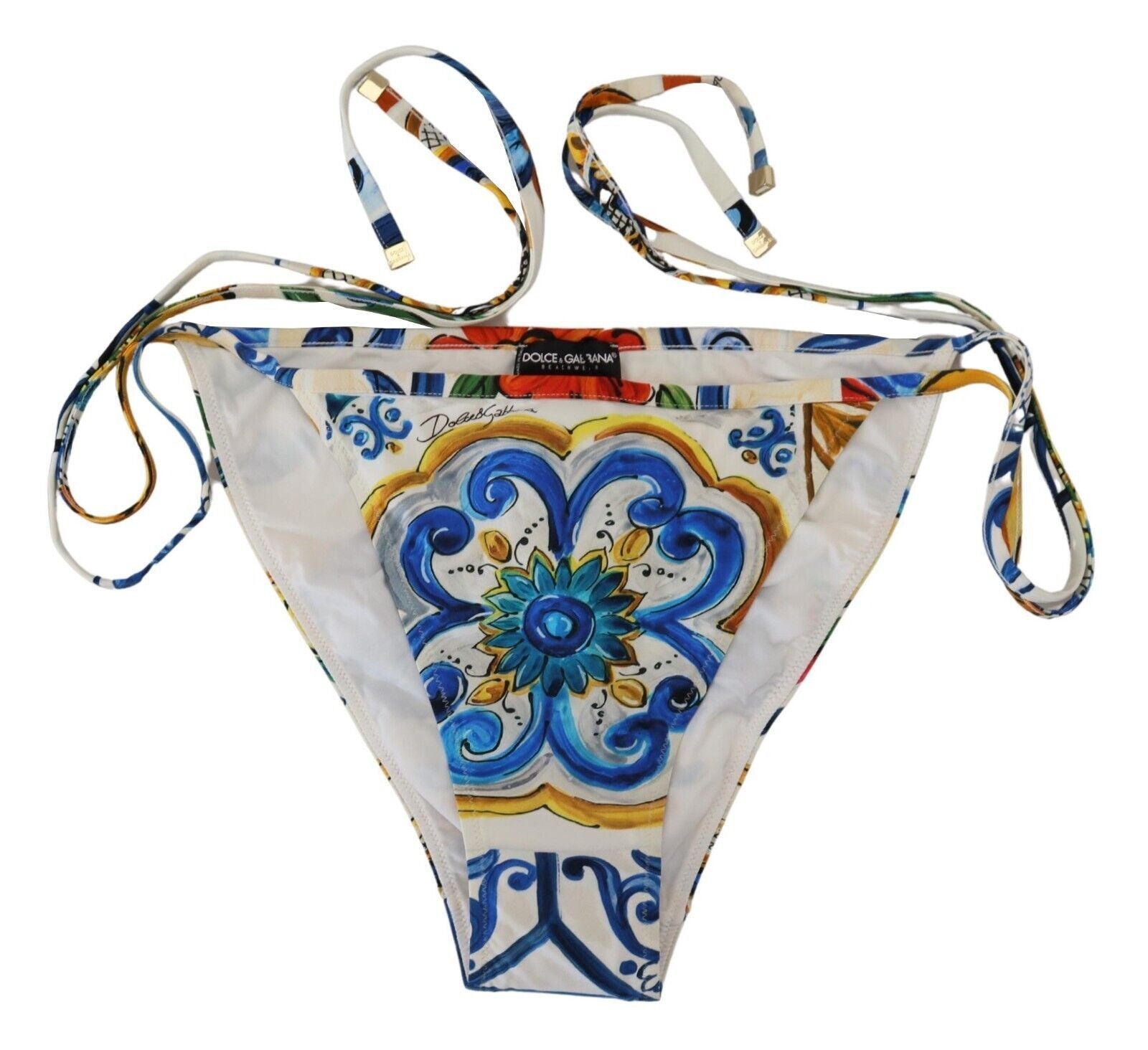 Multicolor Side Tie Bottom Swimwear Bikini - it5-xl