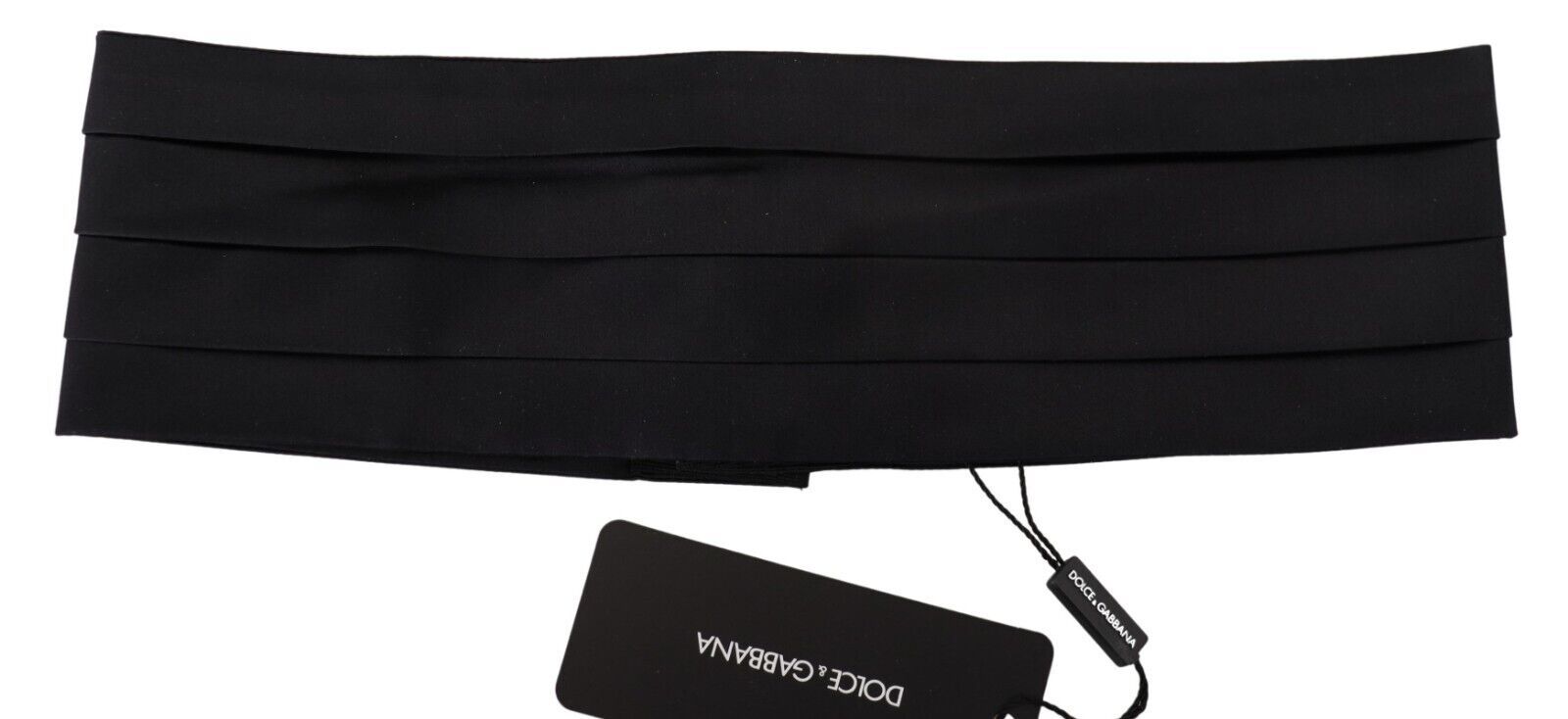 Black Silk Women Waist Cummerbund - it40-s