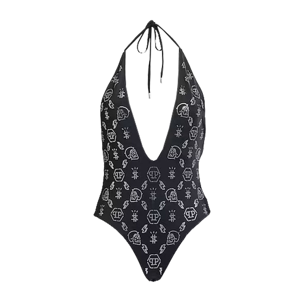 Crystal One Piece Swimsuit in Black - it44-l