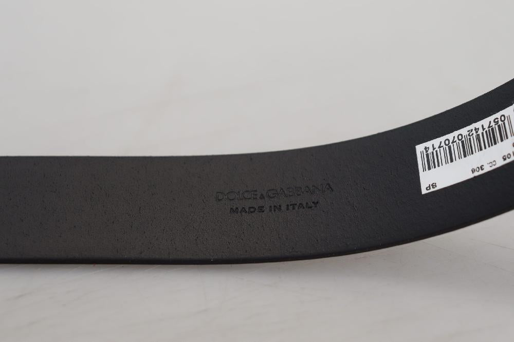 Brown Leather Gold Logo Metal Oval Belt - 90-cm-36-inches