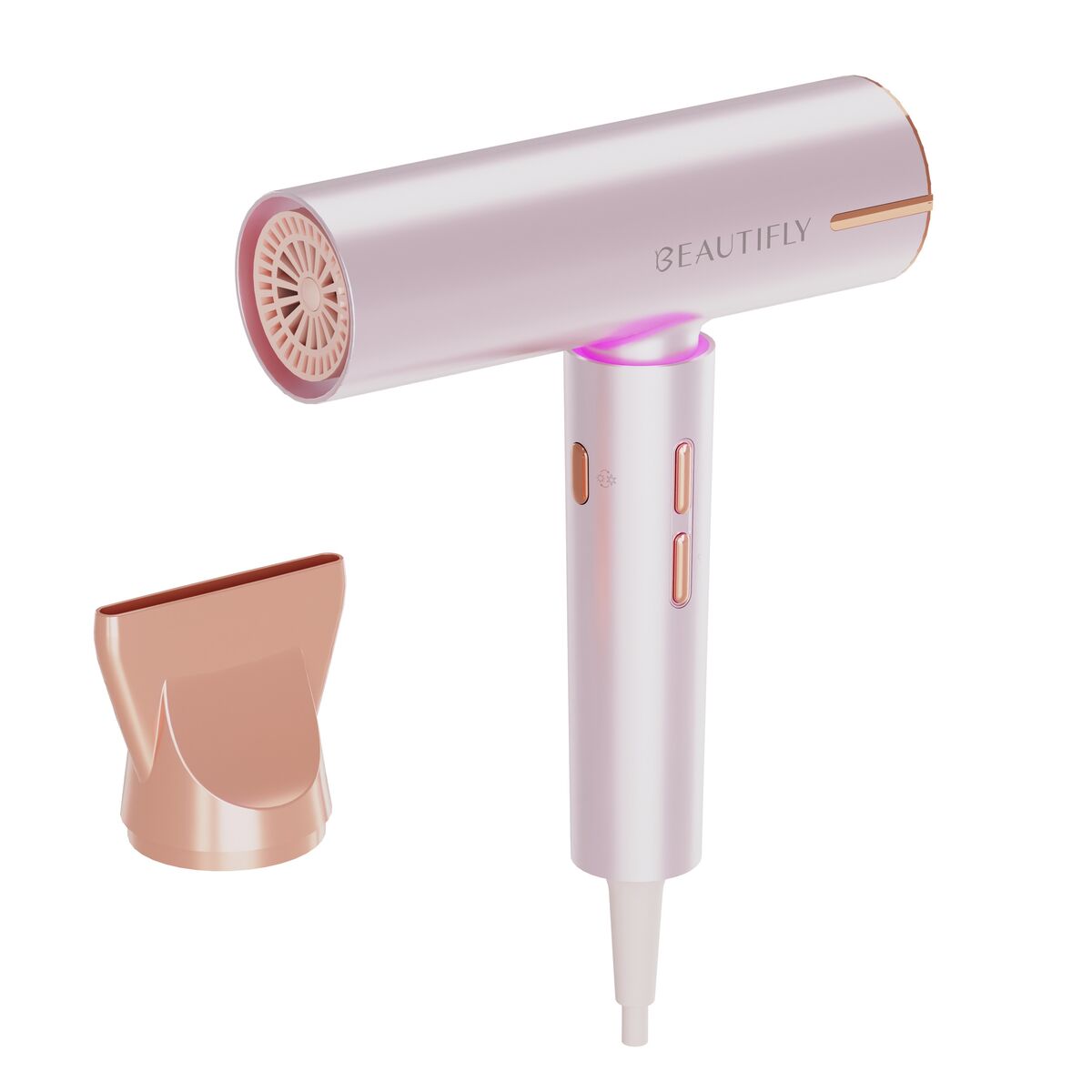 Beautifly Asciugacapelli Candy Flow Rosa 1200W Silenzioso Ergonomico Leggero