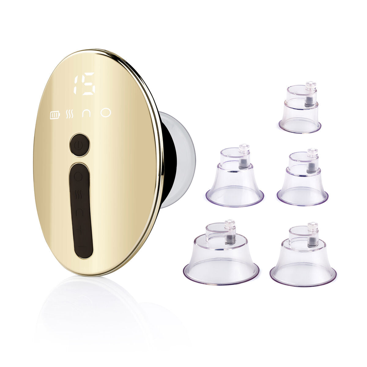 Beautifly Massaggiatore Mano Elettrico Therm Body Revive Golden, ricaricabile, ventosa