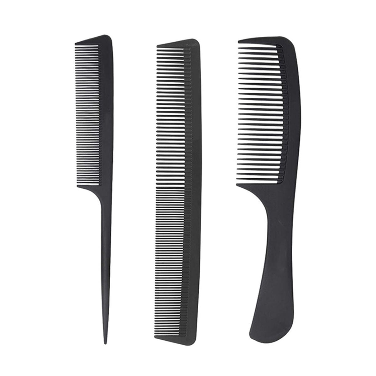 Beautifly Set Pettini Professionali Nero 3 Pezzi Styling e Cura dei Capelli