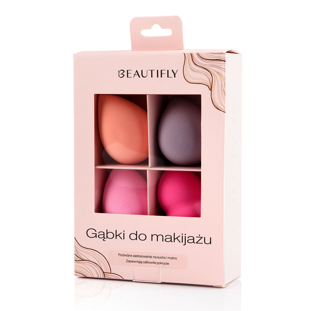Beautifly Spugne trucco multicolore set 4 pz morbide per fondotinta e correttore