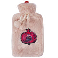 Biggdesign Borsa Acqua Calda Pomegranate 2L con copertura in peluche rosa