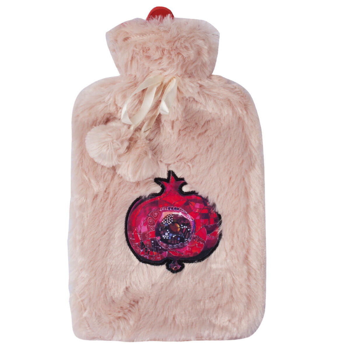 Biggdesign Borsa Acqua Calda Pomegranate 2L con copertura in peluche rosa