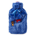 Biggdesign Borsa acqua calda Cats blu con coprifodera in peluche 2 L