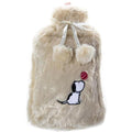 Biggdesign Borsa acqua calda Dogs 2L con coprifodera peluche beige e grigio