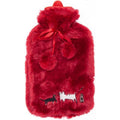 Borsa acqua calda Biggdesign Cats rossa con copertura in peluche 2L