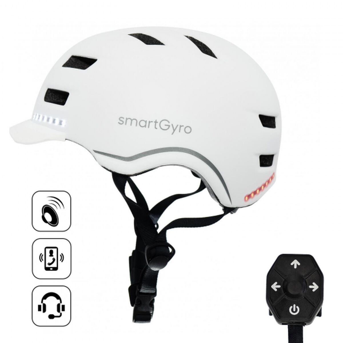 Casco per Hoverboard Elettrico Smartgyro SMART PRO Bianco (Ricondizionati A)