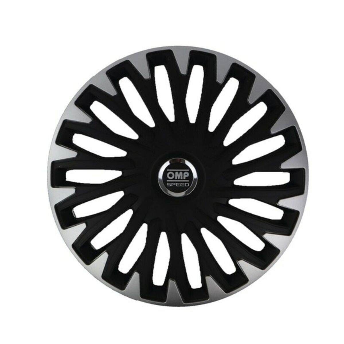 Copri Cerchioni OMP OMPS07021412 Nero Argentato 14" (Ricondizionati C)