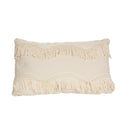 Cuscino Romimex Bianco Con frange