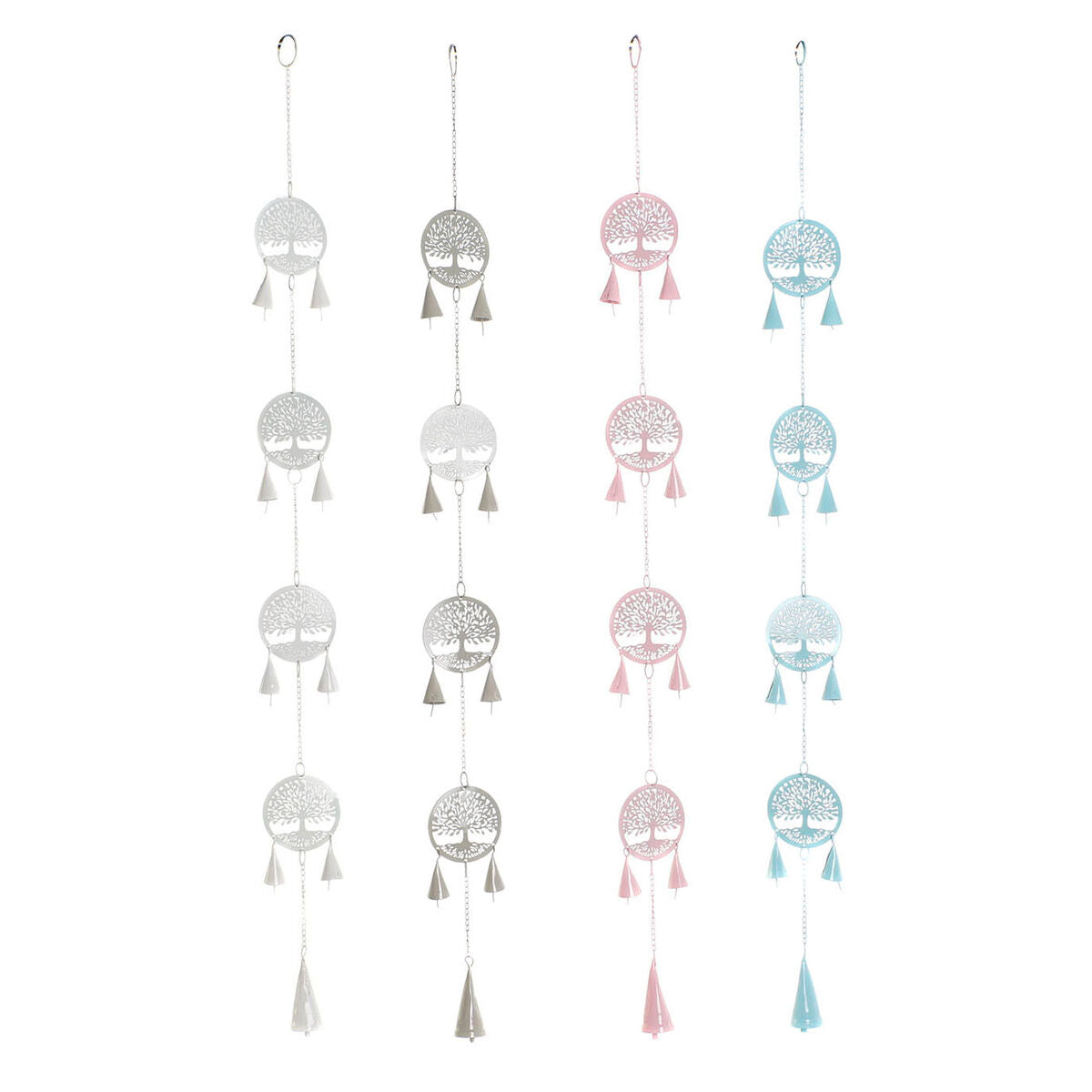 Decorazione pensile DKD Home Decor Albero Bianco (4 Unità)