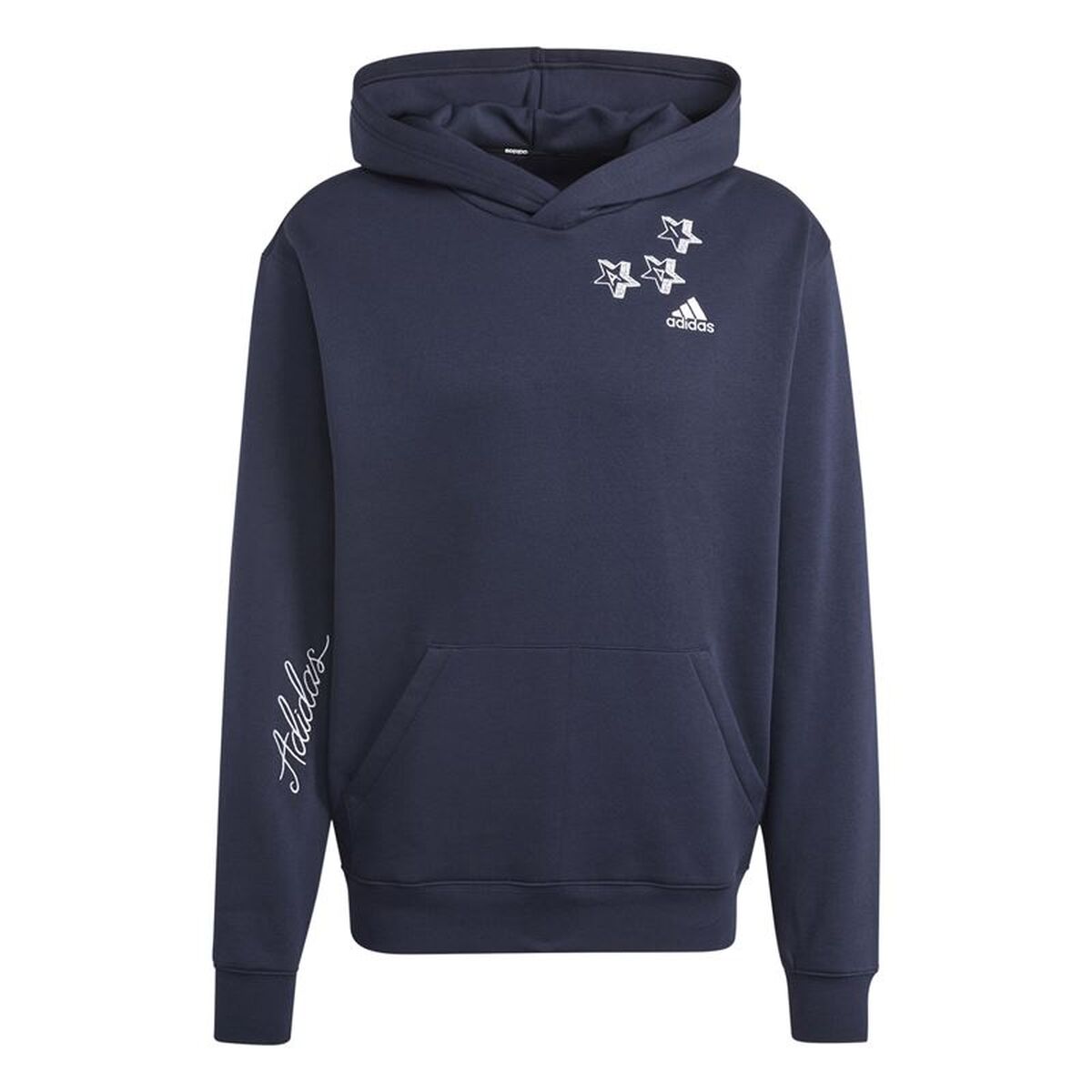 Felpa con Cappuccio Uomo Adidas Bl Fl Hd Q3 Fl Blu Marino