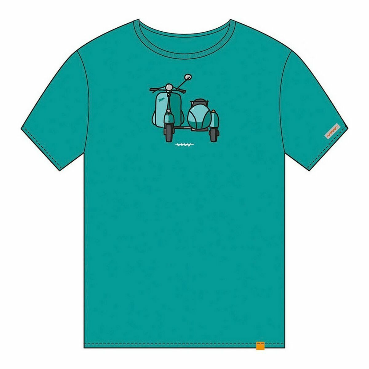 Maglia a Maniche Corte Cállate la Boca   Turchese Sidecar