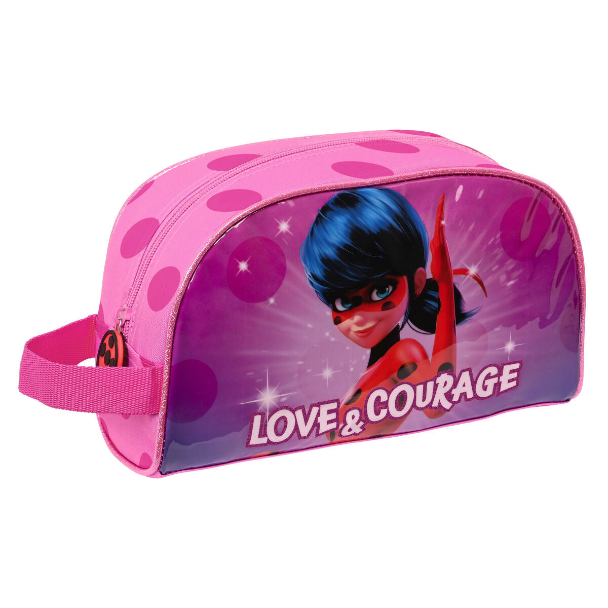 Necessaire per la Scuola Lady Bug Fucsia 26 x 16 x 9 cm
