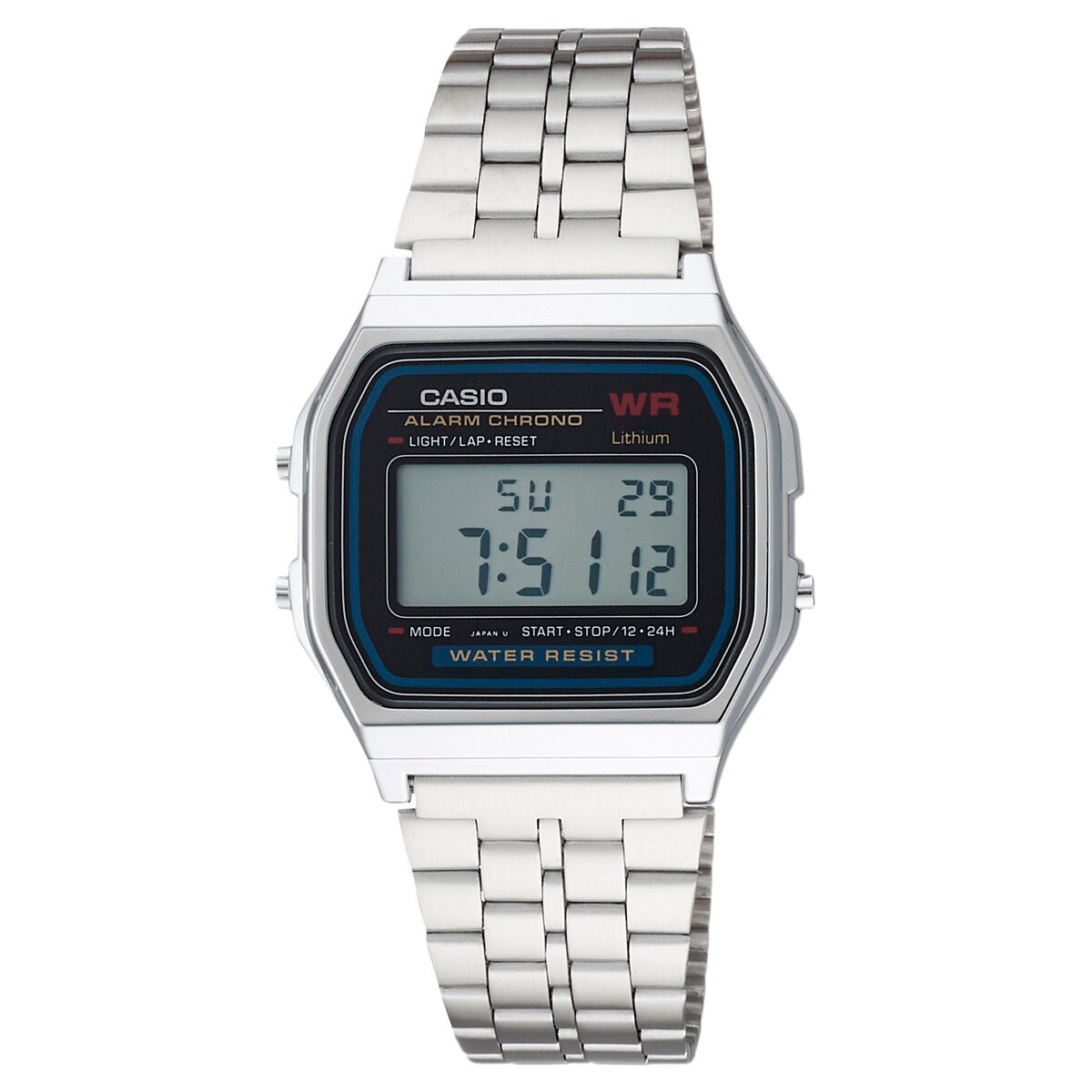 Orologio Unisex Casio A159W-N1DF Argentato (Ricondizionati B)