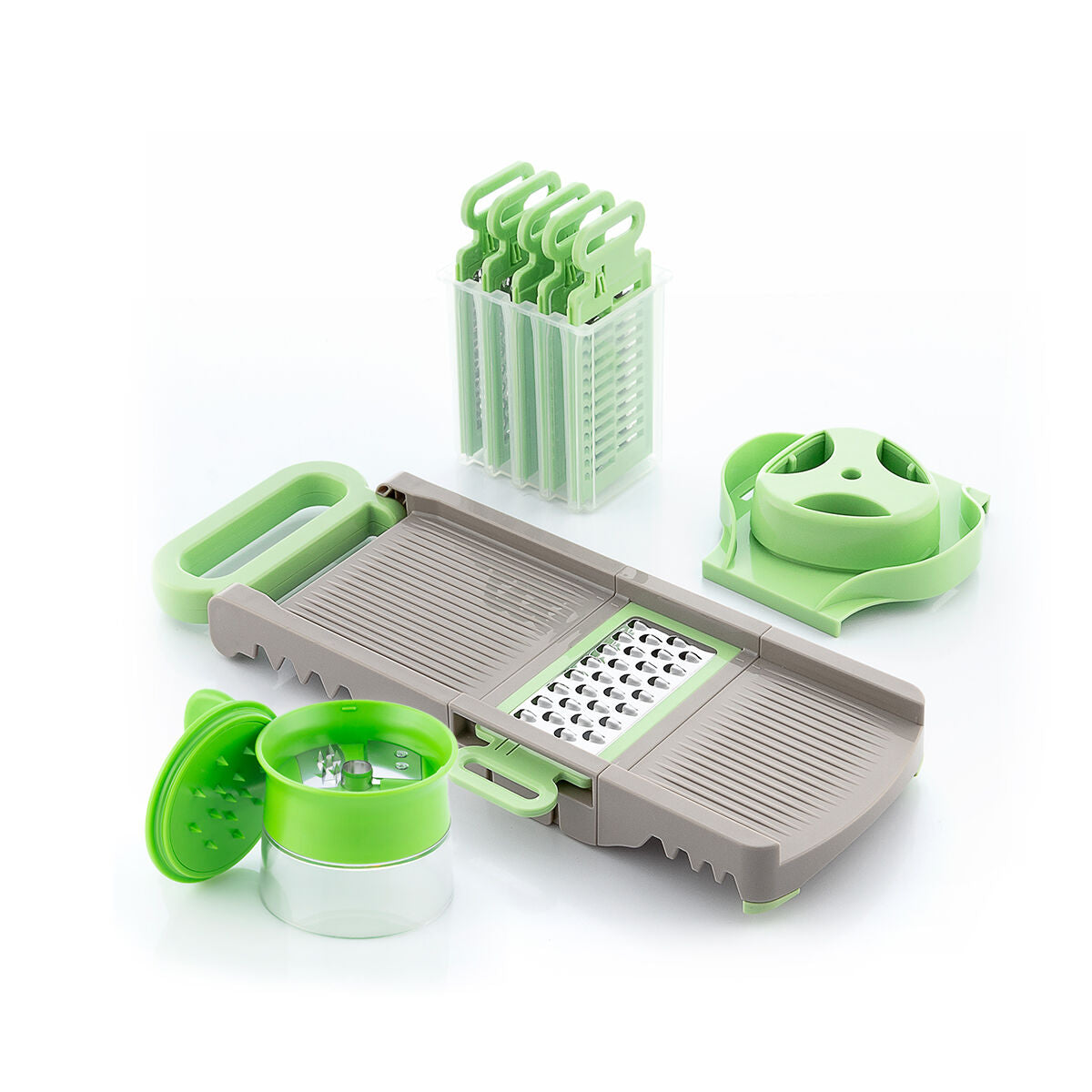 Pack Tagliaverdure a Spirale e Grattugia pieghevole mandolino 6 in 1 InnovaGoods